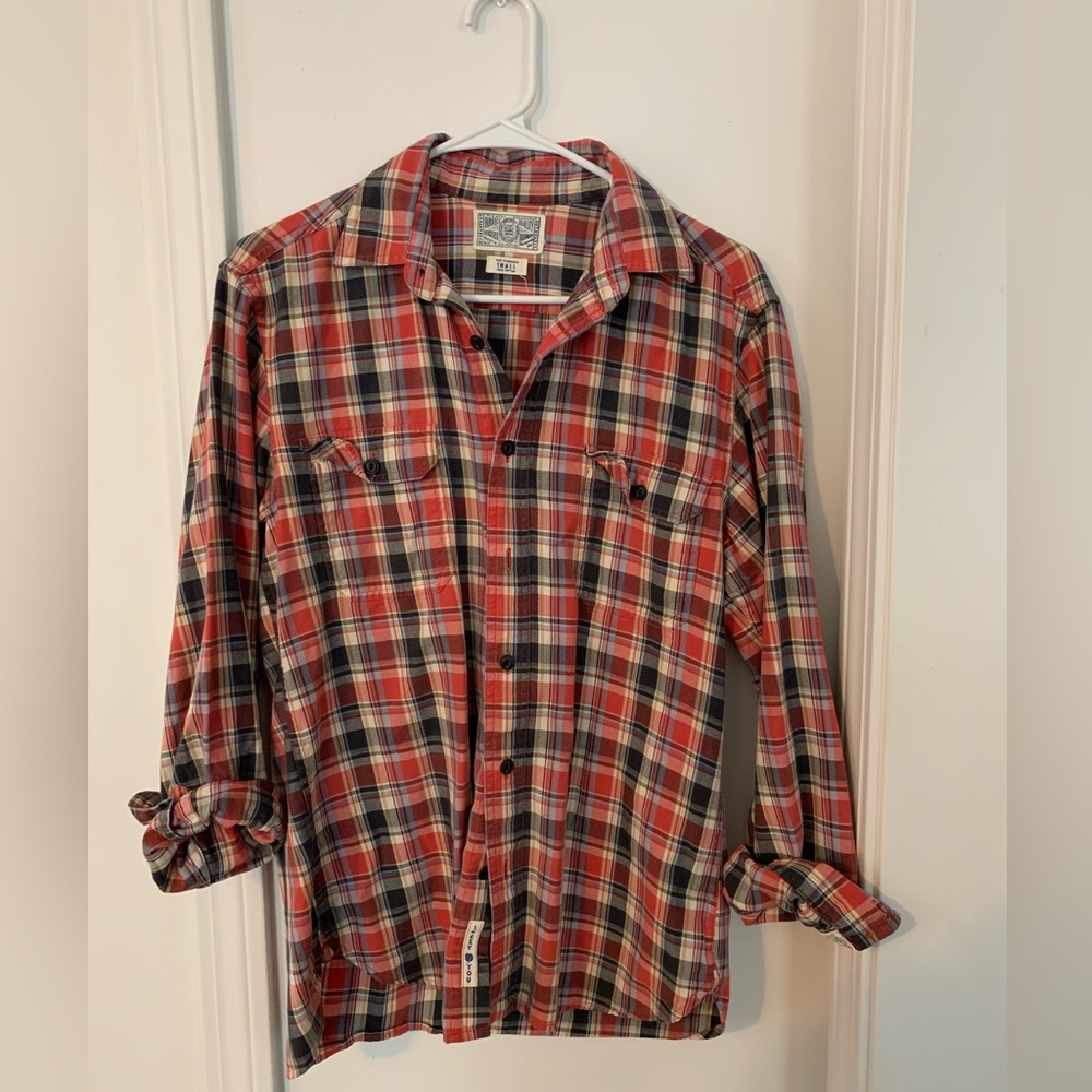 LUCKY BRAND PLAID BUTTON DOWN
